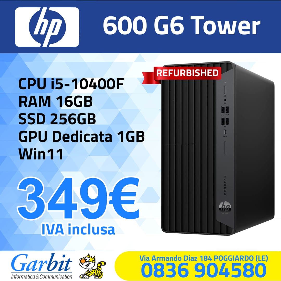 Offerta PC Refurbished HP 600 G6 – Garbit Srl Offerta PC Refurbished HP 600 G6 - Garbit Srl